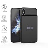 🥳 La única funda powerbank que te permite cargar tanto el teléfono como la funda-banco de alimentación de forma inalámbrica. ¡No te quedes sin batería! 4 luces LED para controlar el nivel de carga 25% -50 % -70% -100% Se puede encender y apagar la batería con el botón de encendido en la parte inferior.