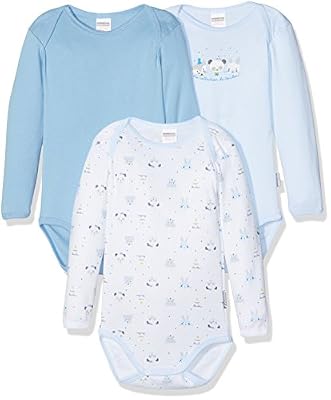 Absorba Underwear, Body Bébé Garçon, Bleu (Bleu Ciel), (lot de 3) 86 (Taille Fabricant : 2A)