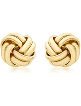 Carissima Gold Damen-Ohrstecker 18ct 10mm Knot Stud Earrings 750 Gelbgold - 7.55.6229