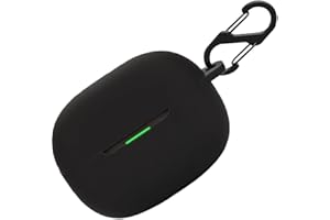 BIIULHCI Silikonowe etui do Xiaomi Redmi Buds 5 Pro, odporne na uderzenia etui ochronne i skóra, etui ochronne do Xiaomi Redmi Buds 5 Pro, z breloczkiem (czarne)