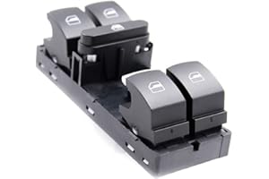 SISS Kompatibel mit/Ersatz für Schalteinheit Fensterheberschalter VW Jetta Golf VI Polo Passat Tiguan Touran CC 5ND959857 5K4959857 Fahrerseitig Vorne Fensterheber Schalter