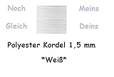 5m PP-Polyester Kordel Seil Schnur Ø 1,5mm, geeignet für Schnullerketten, Greiflinge u.v.m.