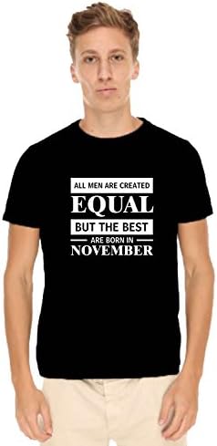 TheYaYaCafeThe Best Men are Born in November Birthday Men T-Shirt Cotton Black
