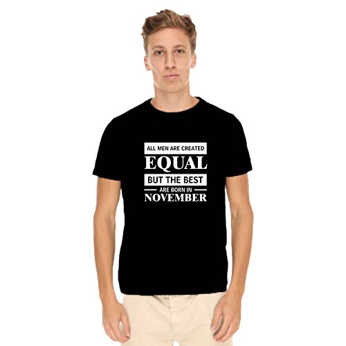 TheYaYaCafeThe Best Men are Born in November Birthday Men T-Shirt Cotton Black