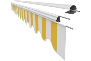 SUDSTY Leudus Volant de store - Protection solaire - Tissus de rechange - 4,85 m x 23 cm - SPD021 - Prêt à l'emploi