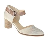  Lei by tessamino Damen Pumps Pamilla  Echtes Leder  Weite H  Hallux geeignet 5 weiß
