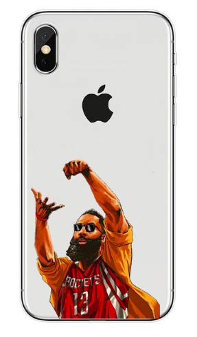 Générique Coque iPhone XR James Harden 13 avec Lunettes Rockets de Houston Basketball NBA Silicone Souple