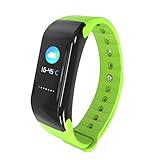 Fitness-Tracker Watch Schrittzähler Und Kalorienzähler Activity Tracker Smart Armband, Schrittzähler, Schlaf-Monitor, Entfernung. VeryfitPro Walking And Running App Für IPhone Und Android-Handys(Green)