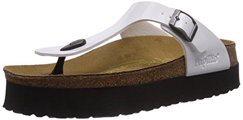 Papillio by Birkenstock Gizeh, Women's Sandals, Patent White, 7 UK, 40 EU