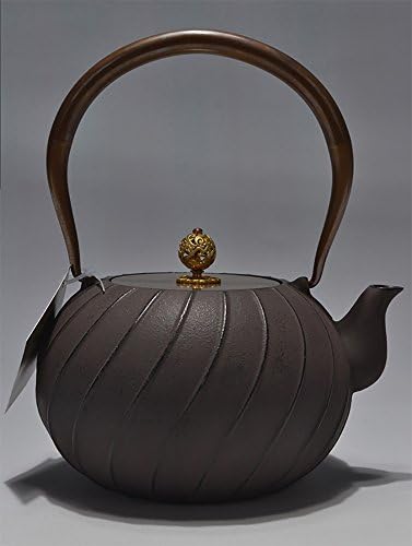 Fenjun - Japanese Iron Teapot Handmade Cast Iron Teapots Pig Iron Pot Old Iron Pot Boiled Tea No Coating Roads 1.2L