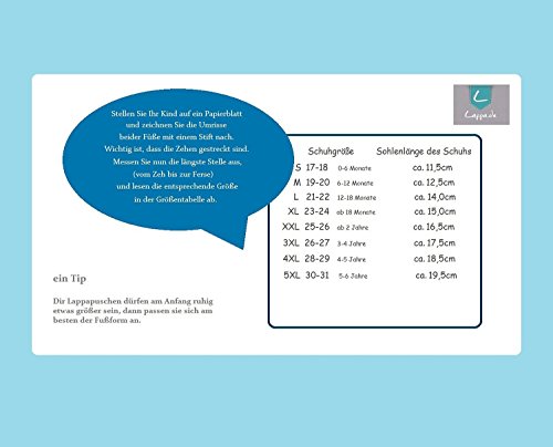 Lederpuschen Hausschuhe Kindergartenschuhe Krabbelschuhe Baby Lederschuhe Schläppchen Lauflernschuhe mit Wildledersohle Gr.19-31 LappaDE - 4
