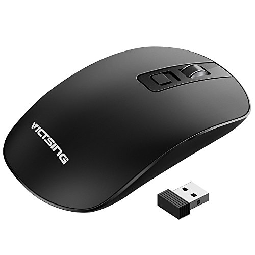 VicTsing Rat  n Inal  mbrico Delgado  2 4G con Receptor Nano  Pusaciones Silenciosas  3 Niveles de CPI  Acabado Amitoso al Piel  Perfecto para PC  Port  til  Computadora  Ordenador y Mac      Nueva Versi  n 