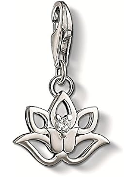 Thomas Sabo Damen-Charm-Anhänger Lotos Charm Club 925 Sterling Silber 1300-051-14