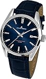 JACQUES LEMANS Herrenuhr Derby  Lederarmband massiv Edelstahl  1-1859C