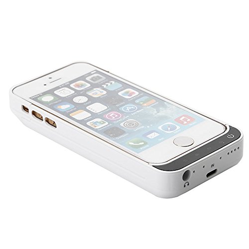 ZOGIN Funda Protectora Cargador con Bater a 4200mAh Funda de Bater a Externa para iPhone 5 5C 5S Color Blanco ZOGIN Funda Protectora Cargador con Bater a 4200mAh Funda de Bater a Externa para iPhone 5 5C 5S Color Blanco