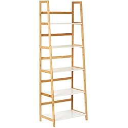 Hartleys Etagère Blanc & Bambou Haute de 5 Etages