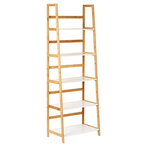 Hartleys Etagère Blanc & Bambou Haute de 5 Etages