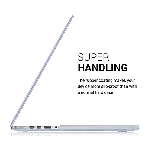 kwmobile Hardcase Laptop Hülle für Apple MacBook Pro Retina 15″ (ab Anfang 2013) – Matt Transparent dünne gummierte Schutzhülle Cover Case Tasche - 3