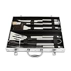 Dazone® Grillbesteck-Set 6-teilig im Aluminium-Koffer BBQ Grill-Utensilien Edelstahl Profi Besteck Zubehör… – Bild 1