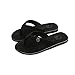 Produktbild Ba Zha Hei Männer Rutschfest Strandschuhe Männlicher Widerstand Badezimmer Hausschuhe Sandalen Flach Sandalen Schuhe Blume Strandschuhe Männer Strand Hausschuhe Clip Zeh Flip Flops (Schwarz, 42)