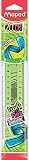 Doble graduación. Maped Twist\'n Flex - Regla plana flexible, divertida e irrompible, 20 cm, doble graduación, color verde
