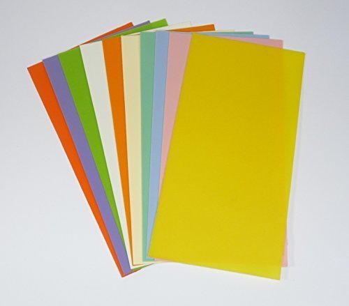 Wachsplatten Pastell-Sortiment 10-farbig 20x10 cm - 9781 - Verzierwachsplatte 200x100 mm für Kerzen