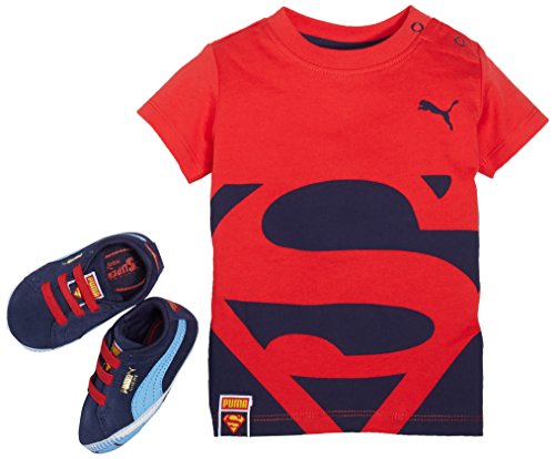 Puma Infants Crib Pack Superman Suede Elasticated Trainer Navy-Navy-2 (6-9 Months)