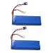 Produktbild XCSOURCE® 2 Stück 7,4V 2700mAh 30C Akku Lipo Batterie für Hubsan H501S Quadcopter BC607