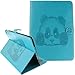Produktbild Apple iPad 6/iPad Air 2 Hülle Leder [Blau] ISENPENK Wallet Magnet,Tiere Muster 3D Panda Apple iPad 6/iPad Air 2 Flip Case Tasche Handyhülle Lederhülle 3-in-1 Bookstyle Geldbörse Tasche,Ständer Standfunktion Schutzhülle Tasche Credit Card Slots