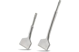 VONLUX Scalpello per piastrelle, angolato, SDS Plus, 2 pezzi, 165 mm/250 mm x 75 mm, SDS-Plus, scalpello a spatola largo, scalpello piatto per piastrelle, piastrelle e ceramica