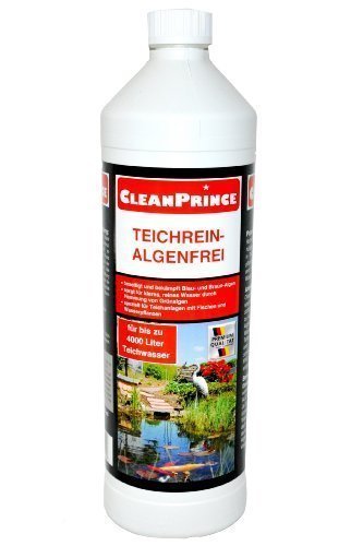 in the Pond-Algae-free 1 Liter Algae destruction Blue-green algae Brown algae Pond cleaner pond cleaner Teichrein Cleaning Clarification Water Free from algae Water clarification Bowl Green Algae Removal Remover Algae cleaning Algae remover Teichrein Pond Cleaner Canister algae remover Algae remover with Fishing Fish stock and Water plants suitable, against Blue-green algae Brown algae Algae CleanPrince 1000 ml