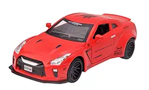 Toyshine 1:32 Metal Nissan GTR Diecast Car, Opening Doors, Vehicle Toy Car, 6 Inches, Music and Lights, Assorted Color