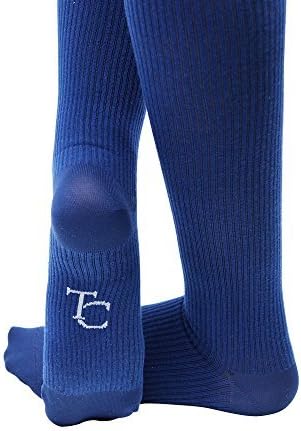 TRAVEL CLEVER COMPRESSION SOCKS 15-22mmHG, Knee High, Size S-XL (Navy Blue, Large)