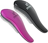 Art Naturals Conjunto De Cepillos Desenredantes (Rosa Y Negro) - Deslice el Cepillo Por El Cabello Enredado - El Mejor Cepillo / Peine Para Mujeres, Niñas, Hombres Y Niños - Para Uso En Cabello Mojado Y Seco - Cepillo Desenredante De Primera Calidad