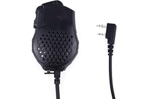 Mengshen Microfono UV-82 Dual PTT Microphone Speaker Mic pour Transmitter-Receiver Walkie Talkie Portable Radio UV-82 UV-82L UV-8D UV-89 UV-82HX UV-82HP GT-5TP UV-82_M