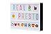 Produktbild Real Presto A4 Cinematic Light Box mit 255 Farben / Schwarz Buchstaben, Emojis, Symbole und USB | Passen Sie Ihre eigene einzigartige Nachricht an Perfekt für Schlafzimmer, Nachtlichter und Partys Energiesparende LED