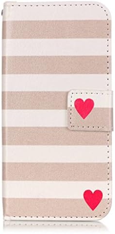 Uming® Multi Print Pattern Colorful Holster Cover Case ( Striped Love - for IPhone7Plus IPhone 7Plus ) Artificial-leather Flip with Bracket Stander Holder Credit Card Slot Wallet Hasp Magnet Button Shell Protective Mobile Cellphone Cover Bag