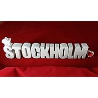 Städte Namen STOCKHOLM Reise Hotel mit Stern und Herzklammer. Überraschen Sie doch Ihren Partner/in oder einen lieben Menschen mit einem Geschenk für eine Kurzreise, Trip oder Urlaub!