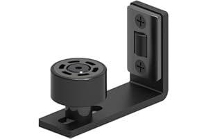 WOLFBIRD Guide au sol réglable mural/porte inférieure porte coulissante guide au sol double roue classique noir