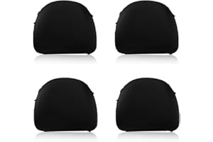 JAONLD Kopfstützenbezüge Auto 4er Set Universal Kopfstützenbezug Auto Elastische Kopfstützenschoner Atmungsaktiv und Flexibel Staubdicht und Waschbar Geeignet für LKW, Bus(Schwarz)