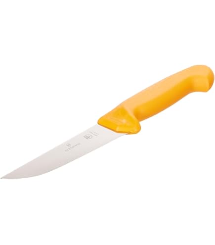 Victorinox Coltello Da Scuoiare Fibrox - Lama 15 Cm In Acciaio Inox, Manico Antiscivolo Nero, Prodotto In Svizzera