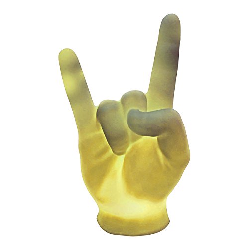 Akku LED Rock-Faust Metal Hand Punk Rock Hand mano cornuto – Pommesgabel Devils Horns ca 31 (B) x 24 (T) x 52 (H) cm - 7