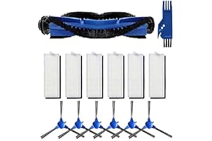 Beauneo Kits de Repuesto para Cecotec Conga 1090 Accesorios de Aspiradora RobóTica Filtro Hepa Cepillo de Rodillo Lateral