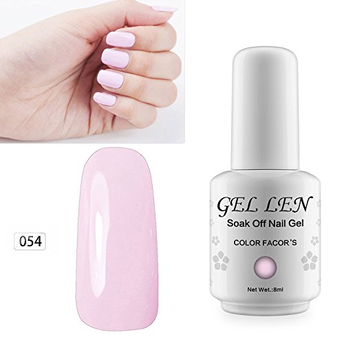 Gellen auflösbarer Nagellack Shellac UV Led nagellack Farblack 8ml 54 helles Rosa