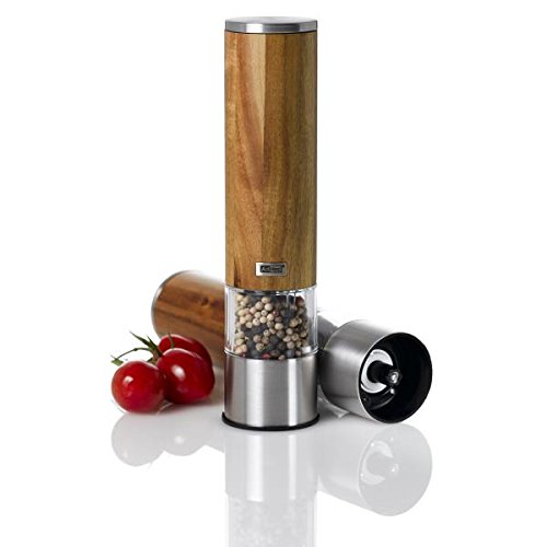 Elektrische Pfeffer- Oder Salzmühle Woodmatic, Ceramic Mahlwerk Ceracut®, Led-Licht, Edelstahl/Akazienholz, D: 5,2 Cm, H: 22 Cm - 4