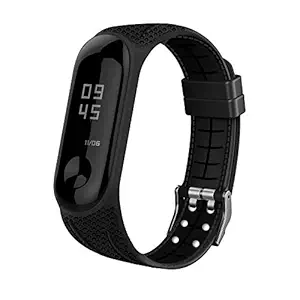 Sounce Adjustable Xiaomi Mi Band 3/ Mi Band 4 Watch Silicone Strap Band (Not Compatible with Mi Band 1/2)