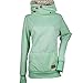Produktbild Damen Übergröße Hoodie Langarm Sweatshirts,Rovinci Frauen Casual Rollkragen Kapuzenpulli Pullover Langarm Sweatjacke Knöpfe Pulli Warme Kapuzen Blusen Sport Einfarbig Tops Oberteile Tunika Tasche