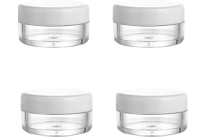 FYACCD Przezroczyste, puste puszki, 4 sztuki, mini puszki na krem, pojemnik na kosmetyki, pojemnik na próbki, do balsamu do ust, balsamu, kremu