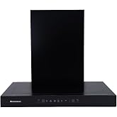 Wonderchef Ultima D-Lite 60cm 1400 m3/hr Auto Clean Curved Glass Chimney | Baffle Filter | Powerful suction | Touch + 3 speed Motion Sensor control | Low Noise | 7 Year Warranty | Black