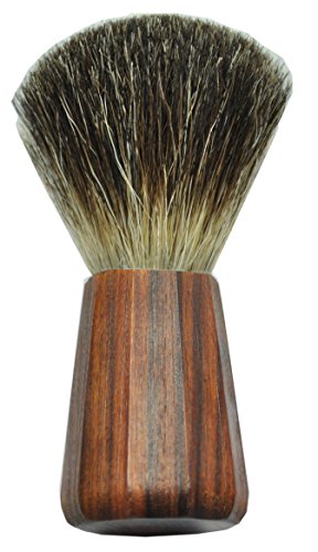 100 Percent Slicker Hair, Gold Badger Shaving Brush Rosewood Handle (1 Pack)